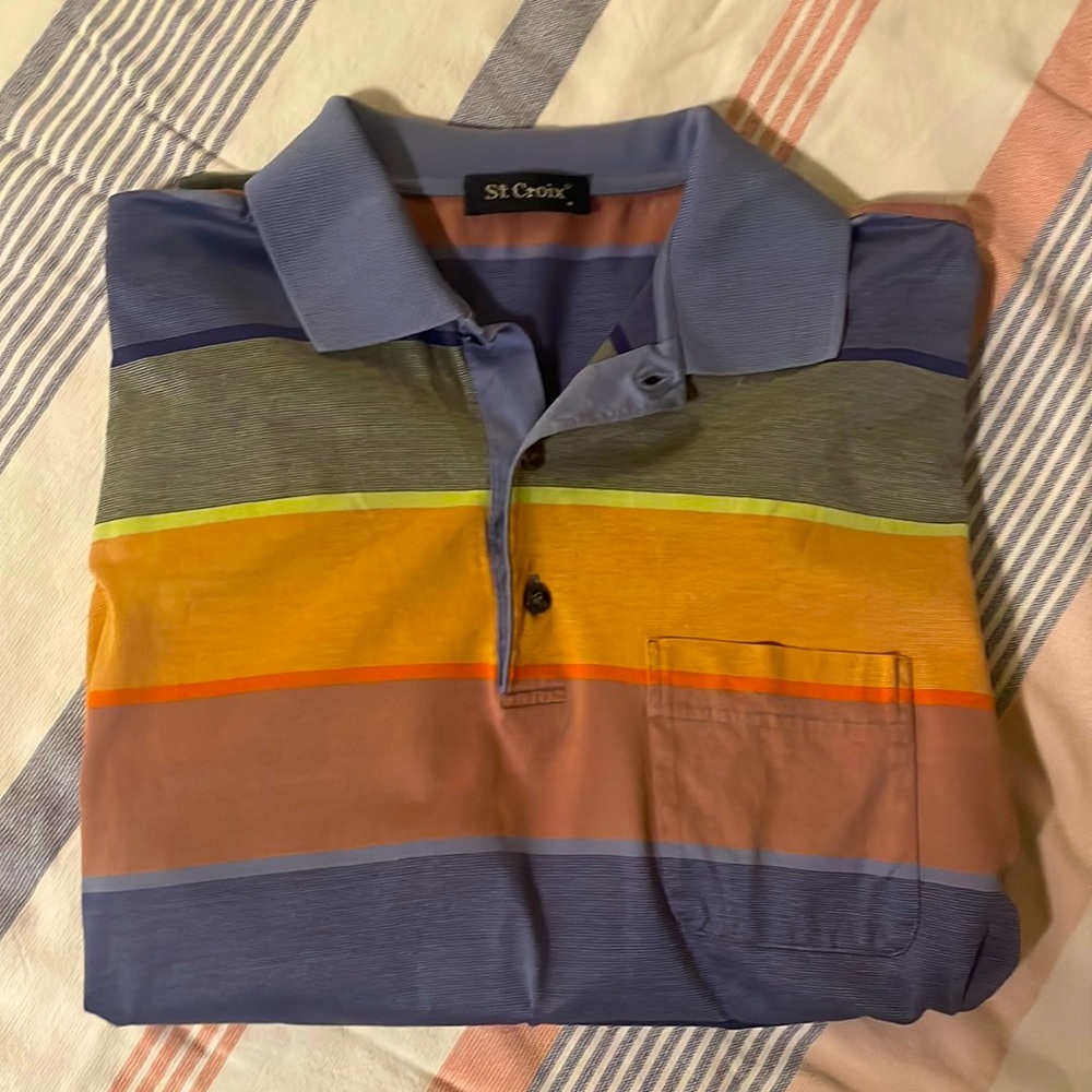 St Croix - Great Polo Shirt - Large - Check Measurements - Stained